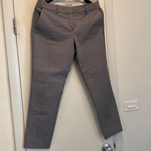 Katherine Barclay Diamond Print Ankle Dress Pants Size 10